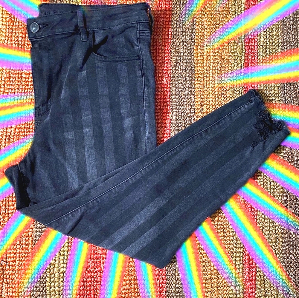 AE Striped Jeggings